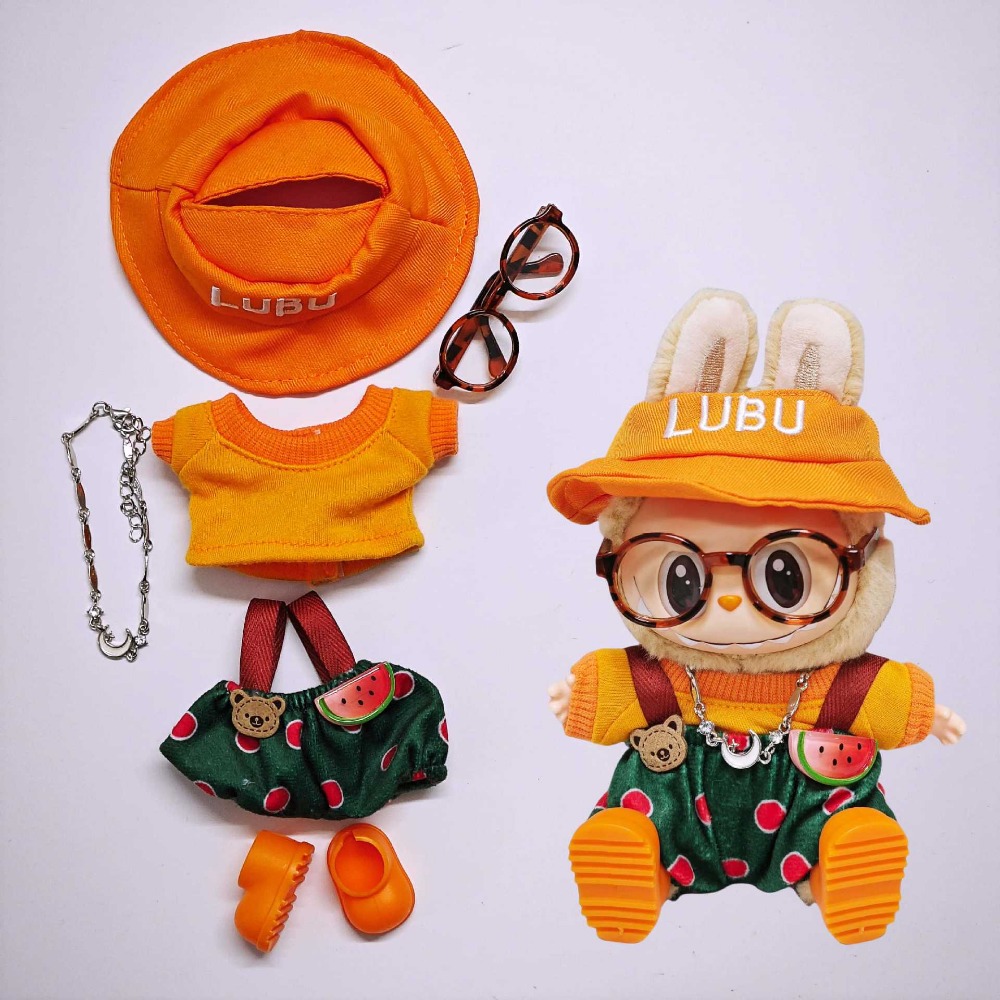 Party Games 15 In 1 - Pakaian Boneka Labubu 15/17cm, Pakaian Mini