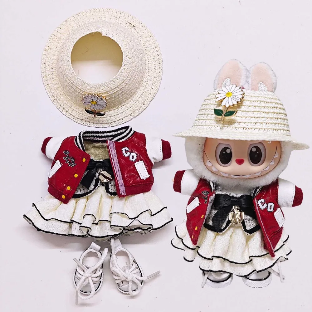 Party Games 15 In 1 - Pakaian Boneka Labubu 15/17cm, Seragam Baseball,