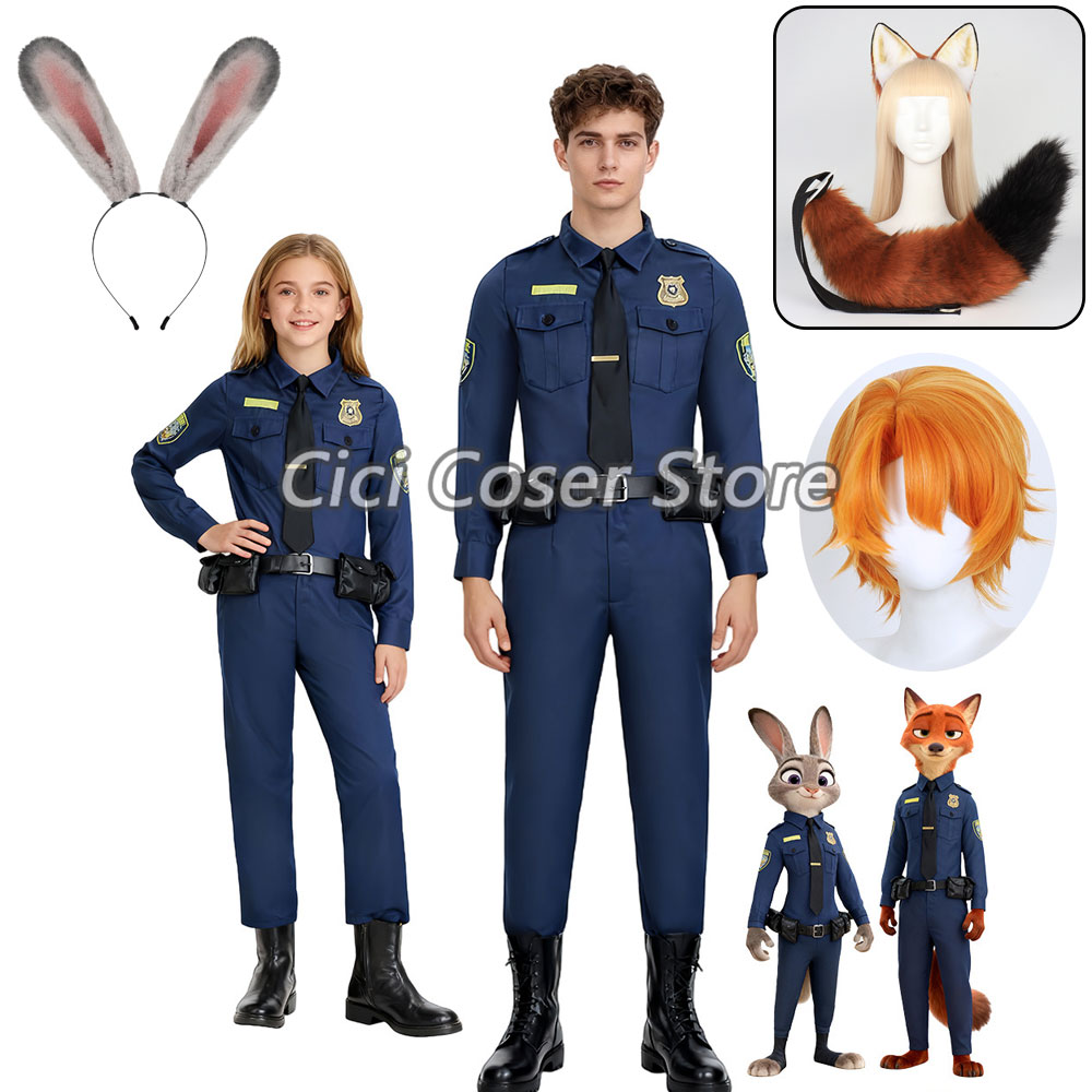 Zoo Party Games - Kostum Cosplay Film Zoo Judy Nick