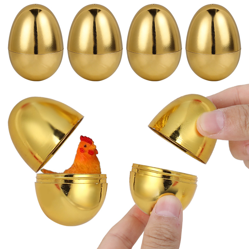 Party Games Easter Egg - 6 Buah Telur Paskah Emas Kotak