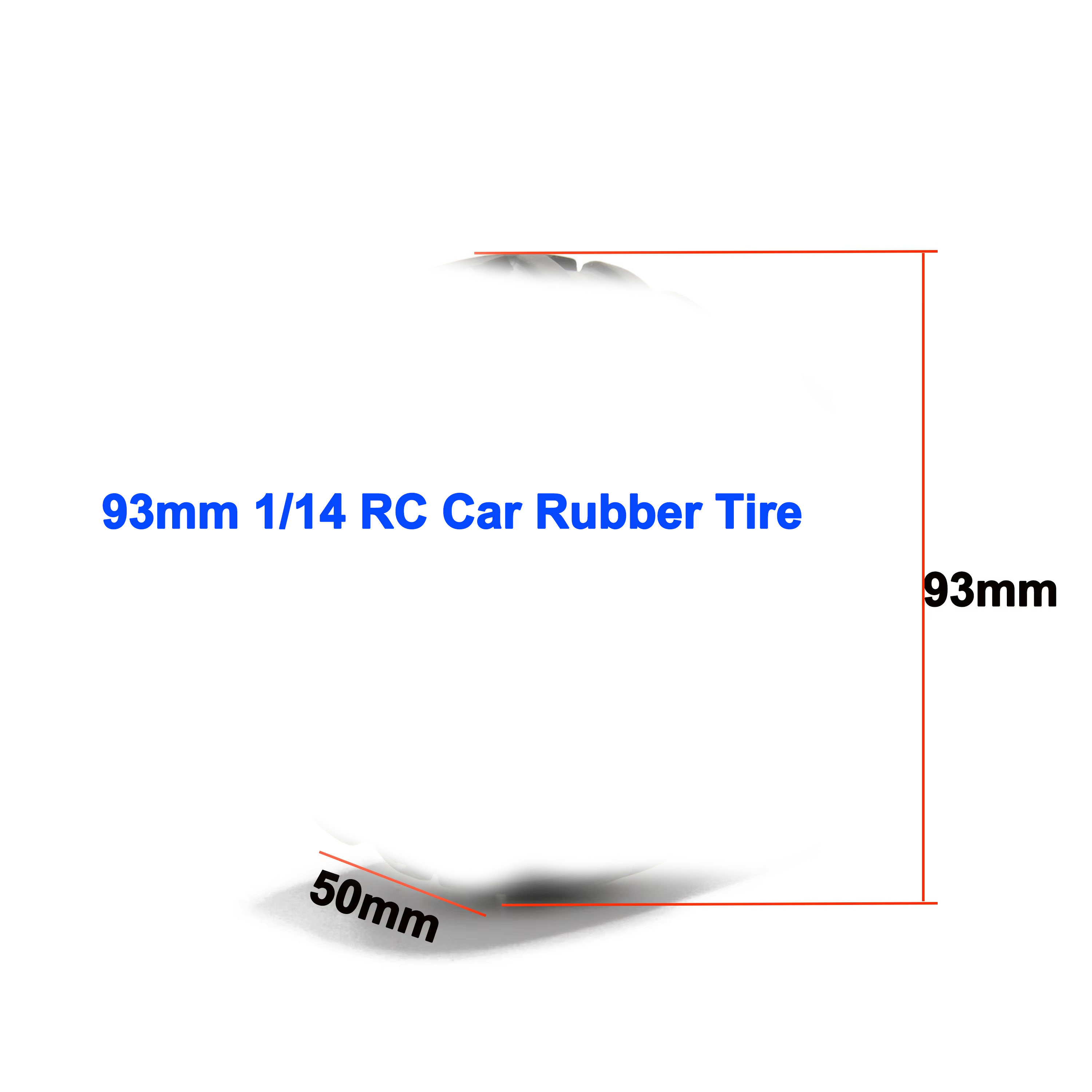 Hot Wheels Car Monster Trucks - Ban Karet Roda Mobil RC 93mm