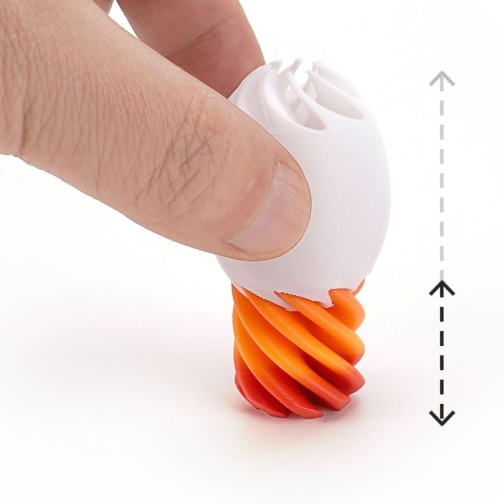 Party Games Easter Egg - Telur Putar Cetak 3D Anti-Kecemasan, Telur