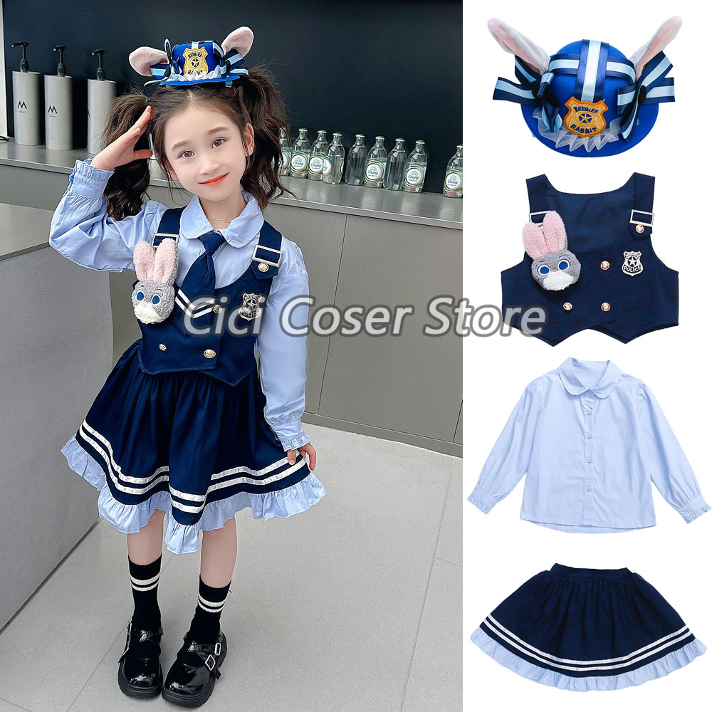 Zoo Party Games - Kostum Cosplay Judy Hopps Petugas Polisi
