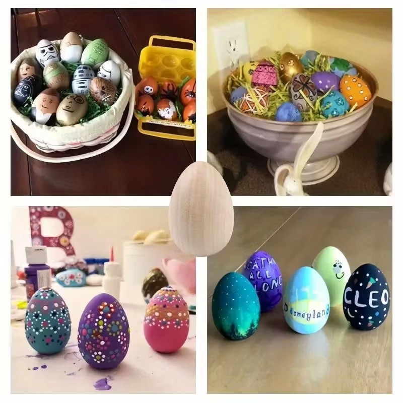 Party Games Easter Egg - Telur Paskah Kayu Berkualitas Tinggi untuk