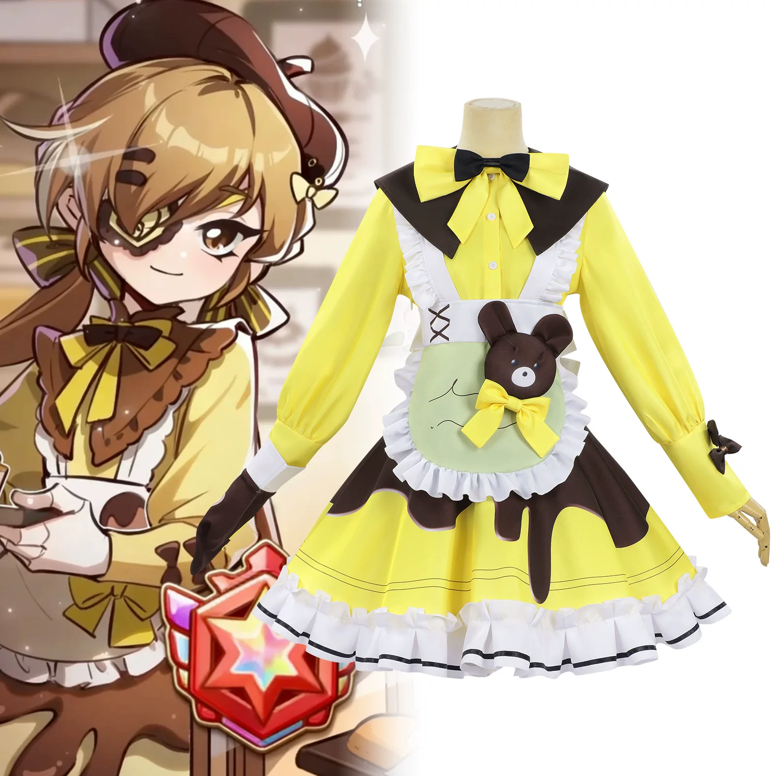 Kostum Cosplay Eggy Party Scar - Party Games Eggy ulasan dan harga