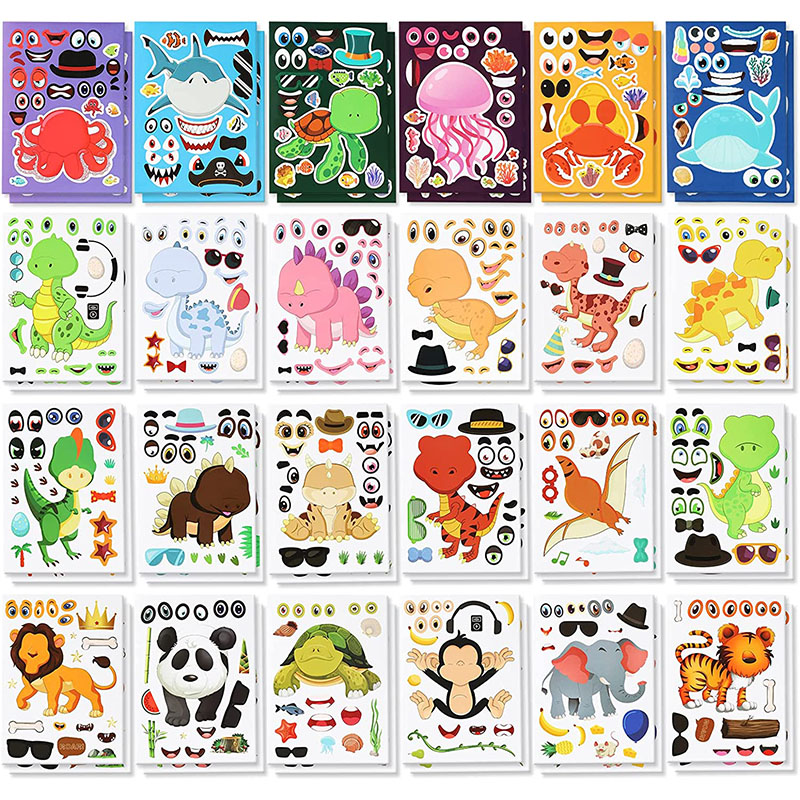 12/24 lembar membuat wajah sti - Zoo Party Games ulasan dan harga