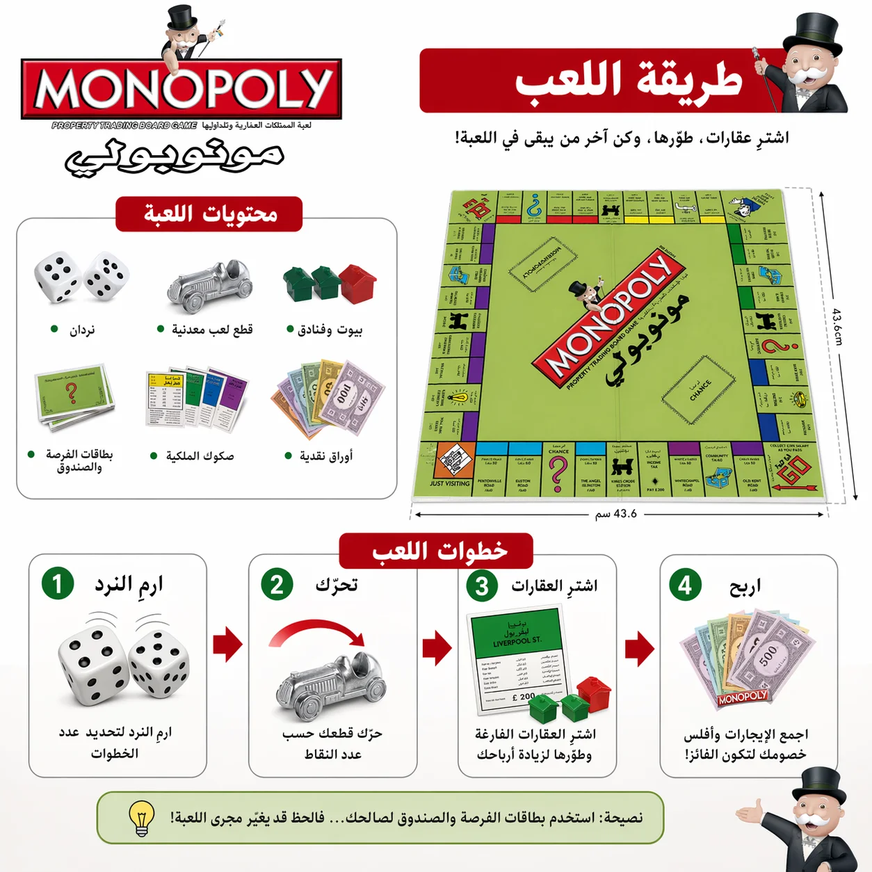 Versi Arab dari permainan papa - Hasbro Game Monopoly ulasan dan harga
