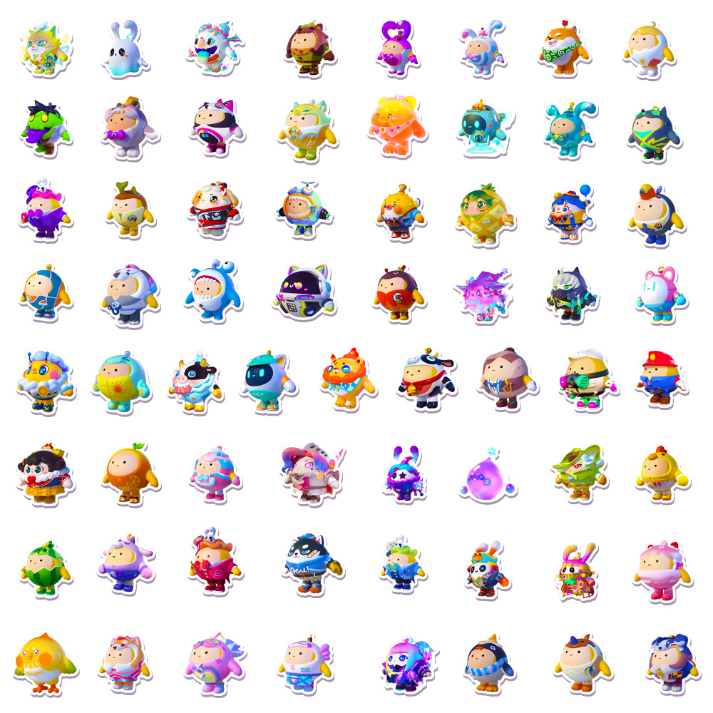 50 Buah Stiker Kartun Pesta Te - Party Games Eggy ulasan dan harga