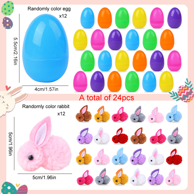 24/48Pcs Telur Paskah Lucu den - Party Games Easter Egg ulasan dan harga