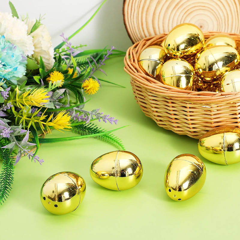 6-24 Buah Telur Paskah Emas Pl - Party Games Easter Egg ulasan dan harga