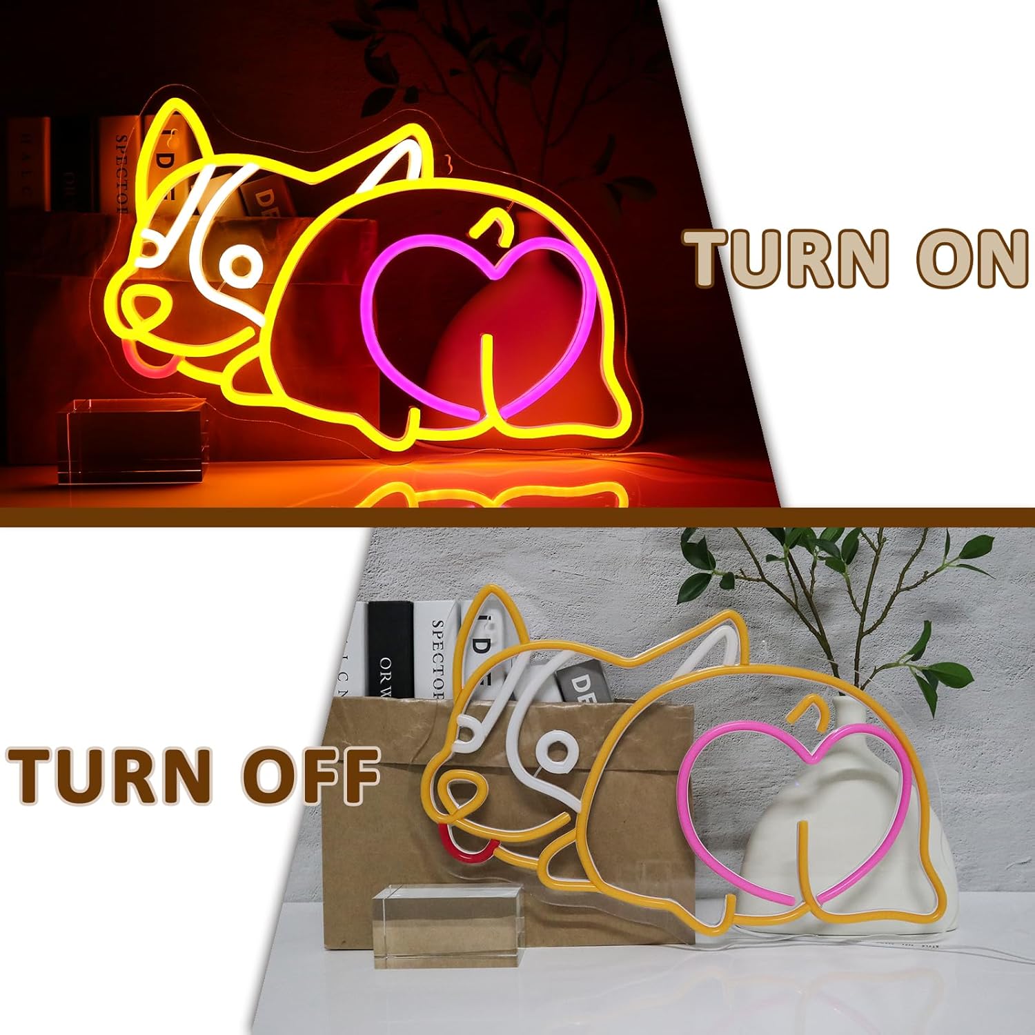 Lampu Neon Anjing Corgie Dekor - Zoo Party Games ulasan dan harga